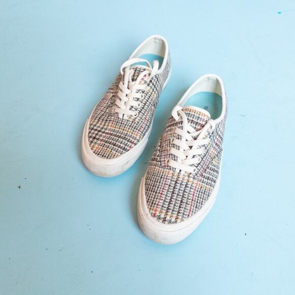 Seavees x J Crew Wool Houndstooth Knit Legend Lace Up Sneaker Size Womens 7.5 - Picture 1 of 8